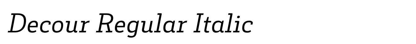 Decour Regular Italic